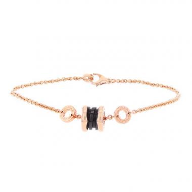 Bracciale Bulgari B.Zero1 in oro rosa e ceramica nera