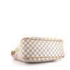 Louis Vuitton Delightful small model shopping bag in azur damier canvas and natural leather - Detail D4 thumbnail