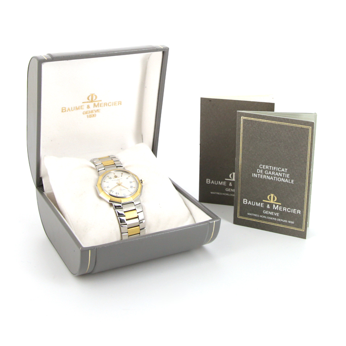 Baume 
Mercier Riviera watch in stainless steel and gold plated Ref:  5131 Circa  1995