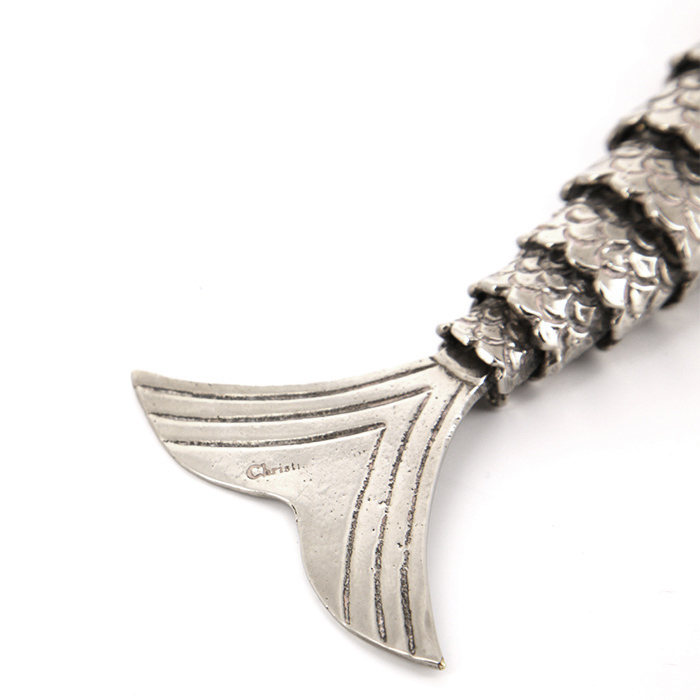 Christian Dior, "Schweppes cup" bottle opener in silver plated metal and pearls, signed and dated, 1971 - Detail D4