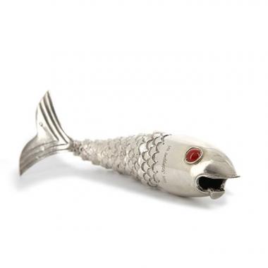 Christian Dior, "Schweppes cup" bottle opener in silver plated metal and pearls, signed and dated, 1971