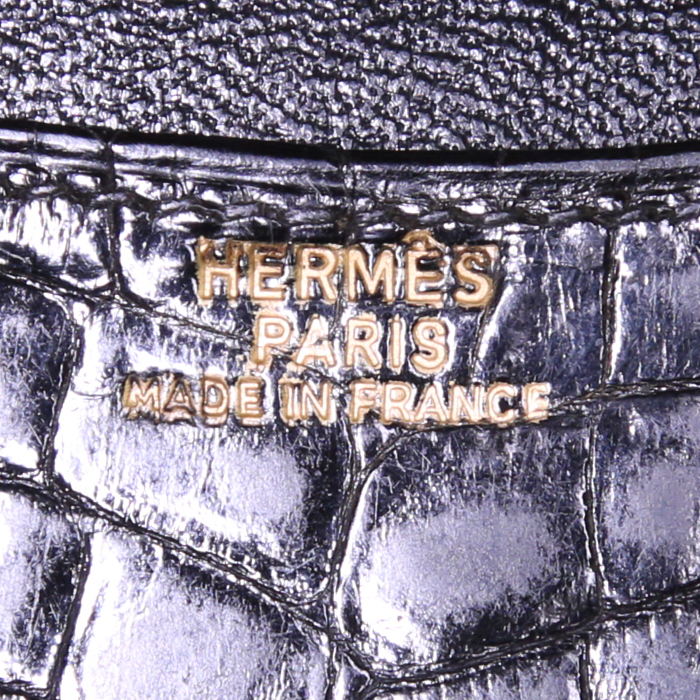 Porta agenda Hermès in coccodrillo nero - Detail D3