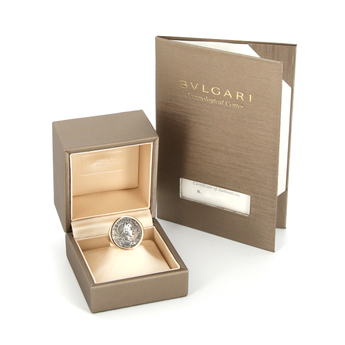 Bulgari Monete large model ring in pink gold and bronze - Detail D2