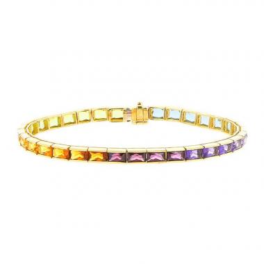 Bracciale H. Stern Rainbow in oro giallo e pietre colorate