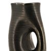 Accolay, black enamelled ceramic vase, signed, from the 1970's - Detail D1 thumbnail