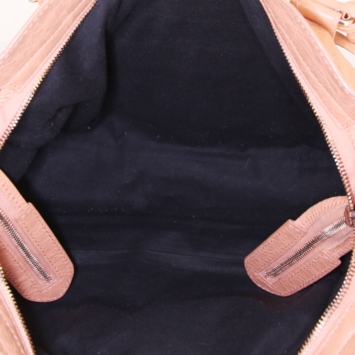 Balenciaga Classic City handbag in nude leather - Detail D3