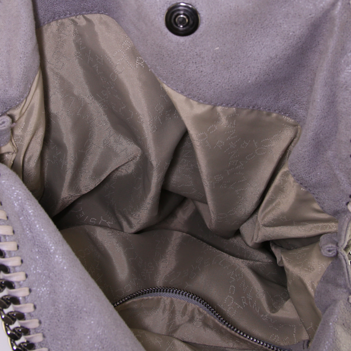 Stella McCartney Falabella handbag in grey canvas - Detail D3