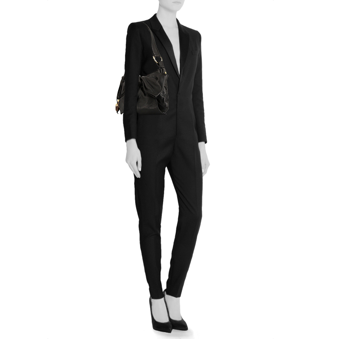 Saint Laurent handbag in black leather - Detail D1