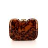 Fendi Giano Box clutch in brown and orange bicolor plastic - 360 thumbnail