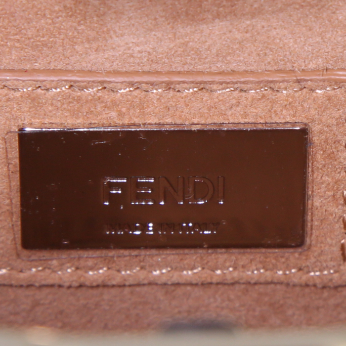 Minaudière Fendi Giano Box en plastique bicolore marron et orange - Detail D4