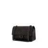 Borsa a tracolla Chanel 2.55 in pelle trapuntata nera con motivo a spina di pesce - 00pp thumbnail