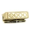 Chanel Mini Timeless shoulder bag in beige patent quilted leather - Detail D4 thumbnail