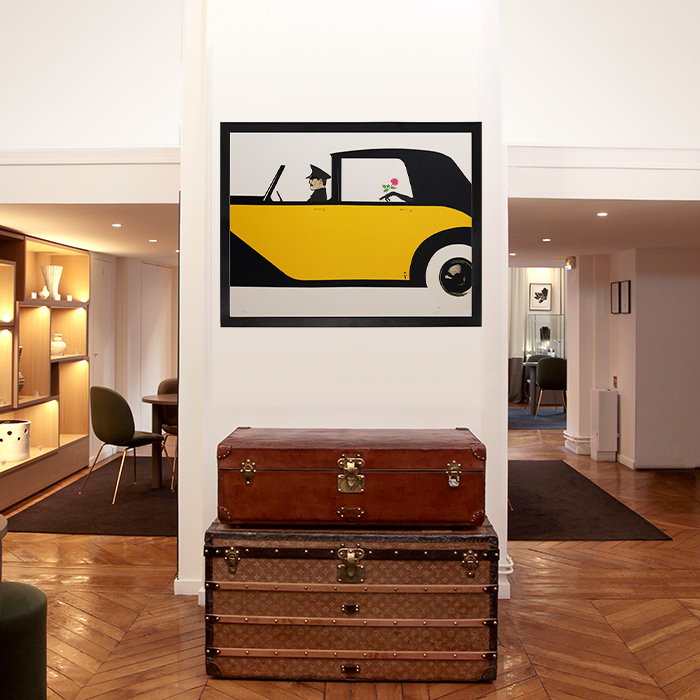 René Gruau, publicité pour Bagatelle de 1986, lithographie, encadrée, signée et numérotée - Detail D5