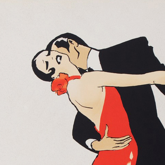 René Gruau, after "Tango" from the 1990’s, lithograph, framed, signed and numbered - Detail D1