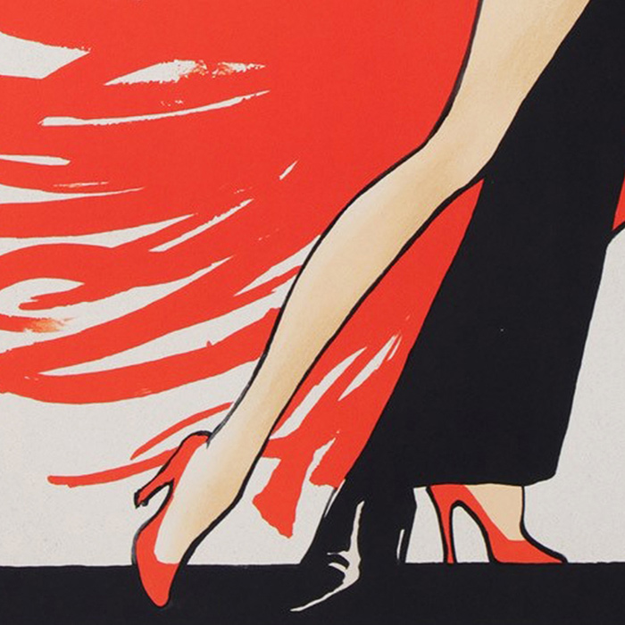 René Gruau, d'après "Tango" des années 1990, lithographie, encadrée, signée et numérotée - Detail D2
