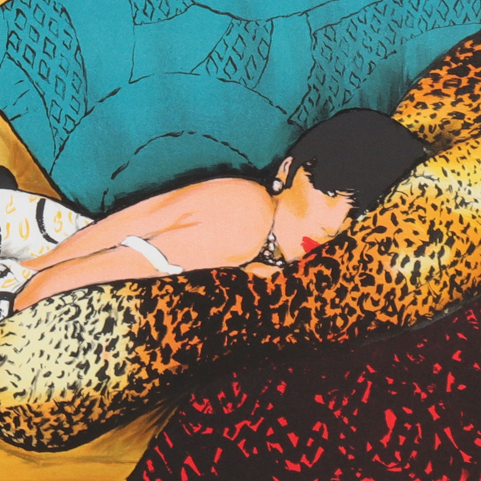 René Gruau, d'après "Rêverie" des années 1980, lithographie, encadrée, signée et numérotée - Detail D1