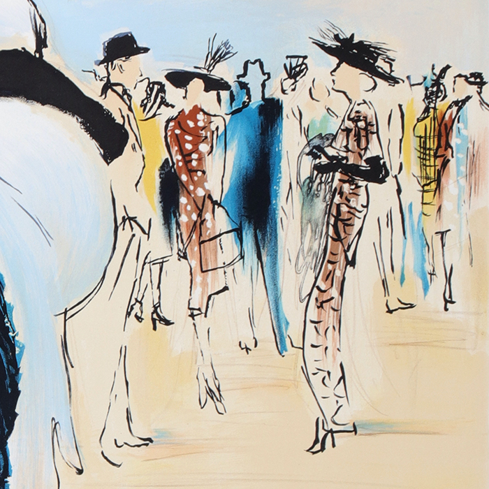 René Gruau, illustration for Pierre Balmain in Femina of May 1946, lithograph, signed and numbered - Detail D2
