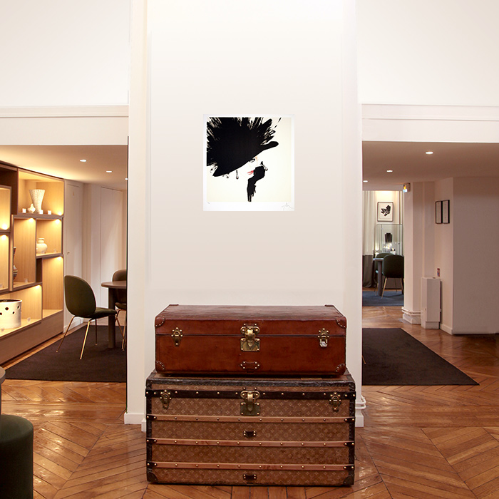 René Gruau, femme au chapeau noir, lithographie, signée et numérotée - Detail D4