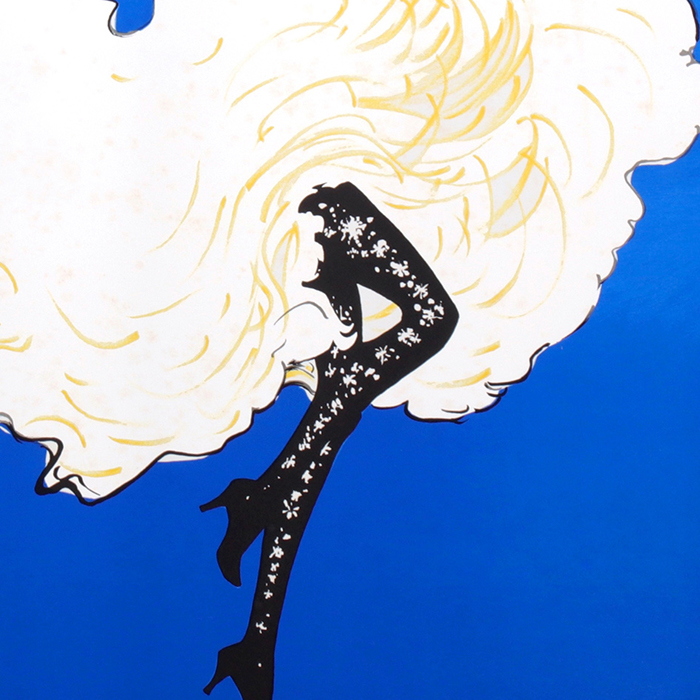 René Gruau, projet d'une affiche pour le Lido de 1950-55, lithographie, encadrée, signée et numérotée - Detail D2