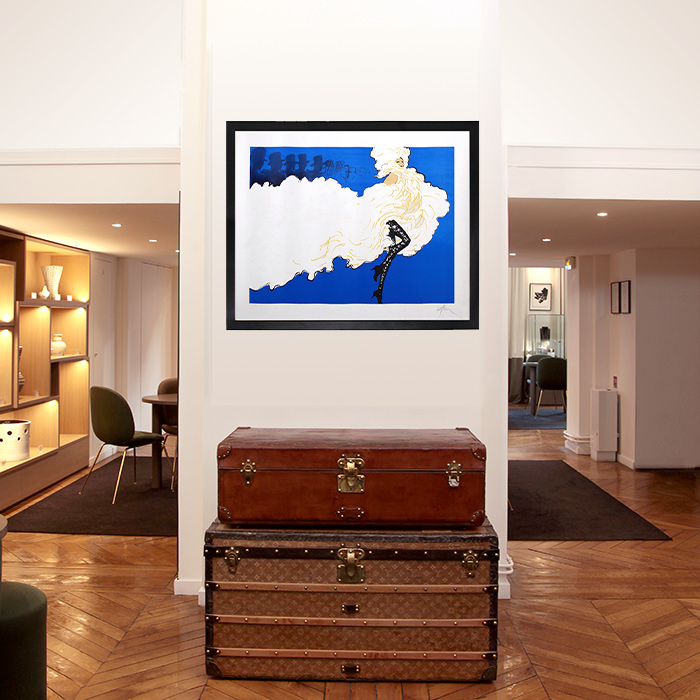 René Gruau, projet d'une affiche pour le Lido de 1950-55, lithographie, encadrée, signée et numérotée - Detail D5