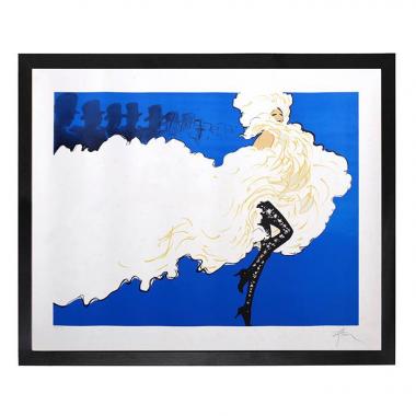 René Gruau, poster project for Le Lido of 1950-55, lithograph, framed, signed and numbered