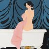 René Gruau, advertisement for Dior's Dioressence of the 1970’s, "Woman in a bathtub", Christian Dior’s fragrance collection, lithograph, signed and numbered - Detail D1 thumbnail