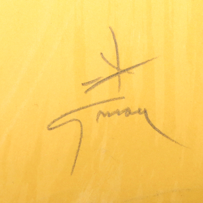 René Gruau, d'après "Pourquoi pas" (triptyque) de 1988, lithographie, encadrée, signée et datée - Detail D2