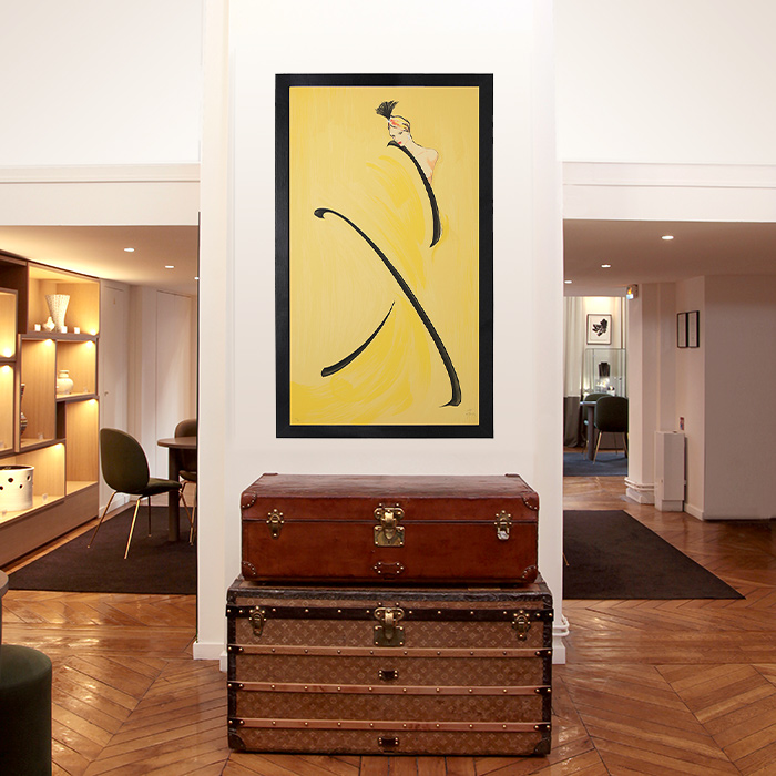 René Gruau, after "Why not" (triptych) in 1988, lithograph, framed, signed and numbered - Detail D4