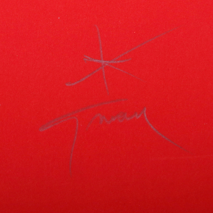 René Gruau, d'après "Pourquoi pas" (triptyque) de 1988, lithographie, encadrée, signée et numérotée - Detail D3