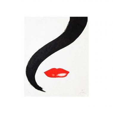 René Gruau, illustration de l'exposition "Gruau, mode et publicité", Palais Galeria du 14 juin-24 sept 1989, lithographie, signée et numérotée