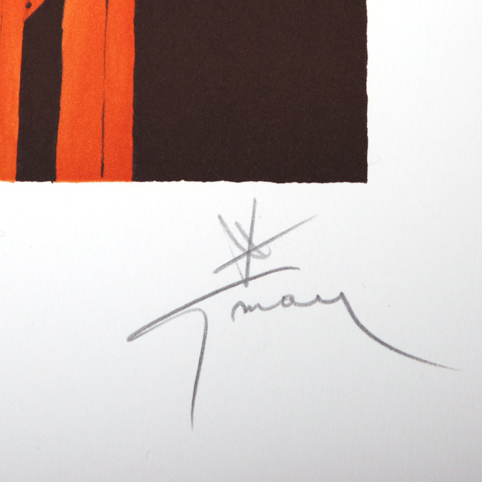 René Gruau, publicité pour les tissus d'ameublement de la firme Bemberg de 1968, lithographie, signée et numérotée - Detail D2