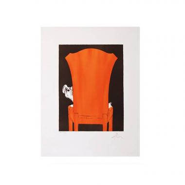 René Gruau, publicité pour les tissus d'ameublement de la firme Bemberg de 1968, lithographie, signée et numérotée