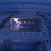 Prada Bauletto small model handbag in blue leather saffiano - Detail D3 thumbnail