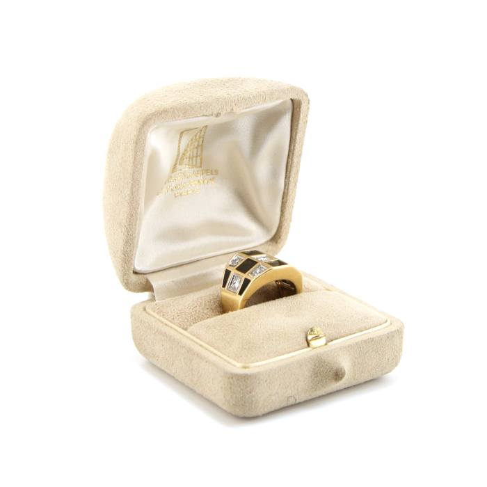 Anello Van Cleef & Arpels Chess Master in oro giallo,  onice e diamanti - Detail D2