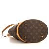 Bolso Cabás Louis Vuitton Bucket en lona Monogram revestida marrón y cuero natural - Detail D4 thumbnail