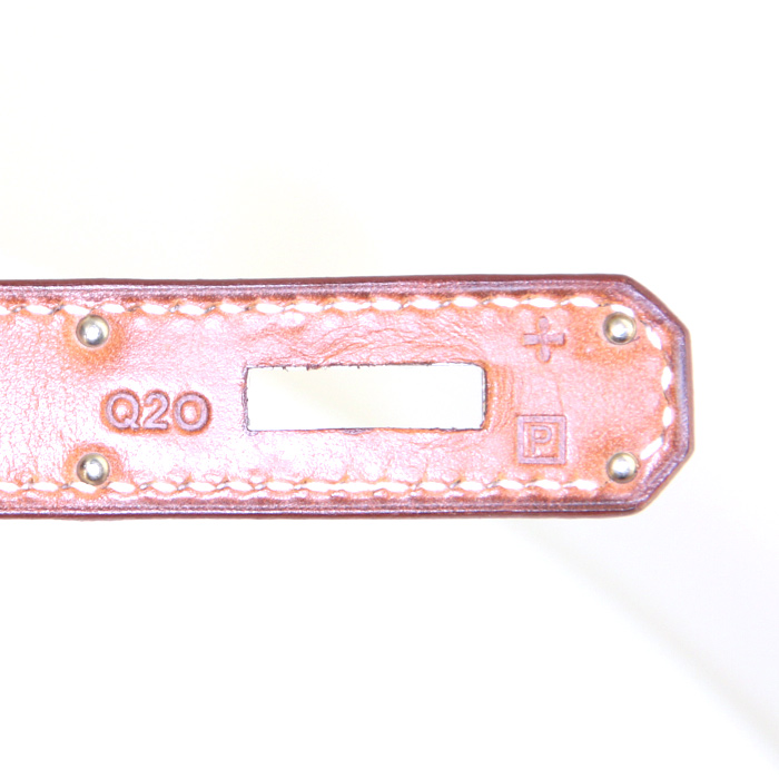 Borsa Hermes Kelly 35 cm in vimini e pelle Barenia - Detail D4