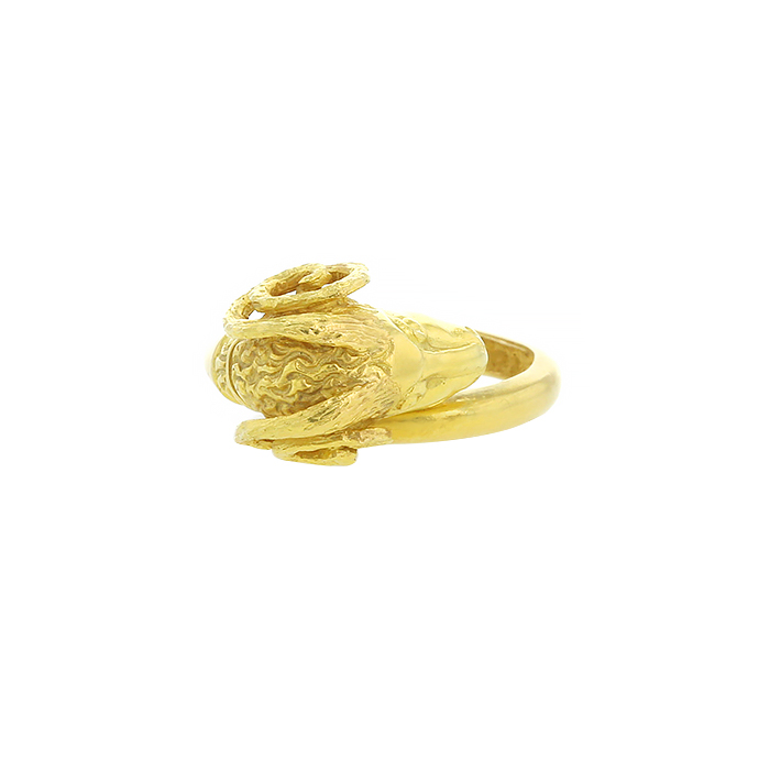 Bague Lalaounis Animal Head en or jaune - Detail D1
