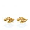 Vintage 1980's pair of cufflinks in yellow gold - 360 thumbnail
