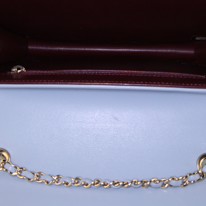 Borsa a tracolla Chanel Chic With Me in pelle trapuntata Bleu Lin - Detail D2