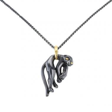 Cartier Panthère pendant in silver and yellow gold