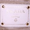 Prada shopping bag in beige canvas and white leather - Detail D4 thumbnail