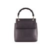 Gucci Bamboo small model handbag in grey leather - 360 thumbnail