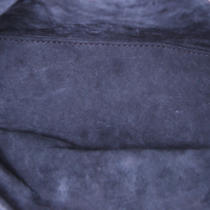Gucci Bamboo small model handbag in grey leather - Detail D2