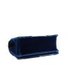 Prada Pattina Sottospalla shoulder bag in blue and dark blue two tones velvet - Detail D4 thumbnail