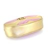 Pochette-cintura Gucci GG Marmont clutch-belt in pelle trapuntata a zigzag rosa e dorata - Detail D4 thumbnail