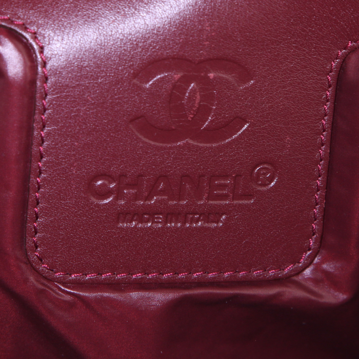 Bolso de mano Chanel Coco Cocoon en lona acolchada negra y cuero negro - Detail D3