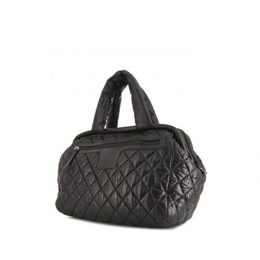 Borsa Chanel Coco Cocoon in tela trapuntata nera e pelle nera