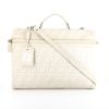 Fendi   briefcase  in white monogram canvas  and white leather - 360 thumbnail