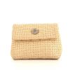 Chanel pouch in beige quilted leather - 360 thumbnail