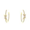 Mauboussin Etoile Divine hoop earrings in yellow gold and diamonds - 00pp thumbnail